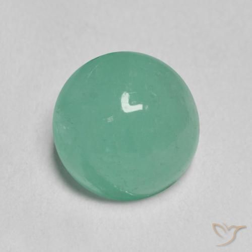 Smeraldo Verde chiaro naturale da 1.04 ct, Rotondo, Traslucido