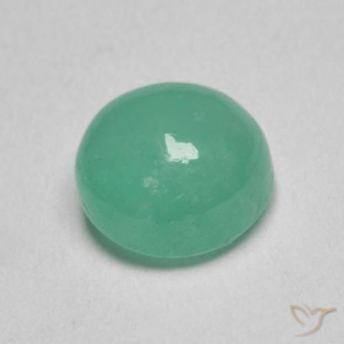 Smeraldo Verde chiaro naturale da 1.04 ct, Rotondo, Traslucido