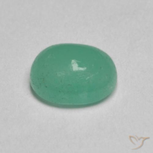 Smeraldo Verde chiaro naturale da 0.65 ct, Ovale, Traslucido