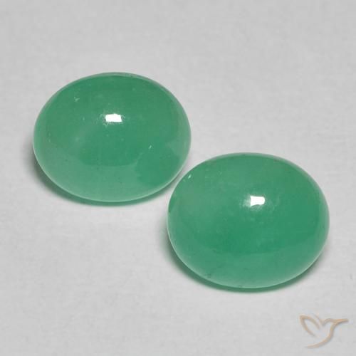 Gemme di Smeraldo Verde chiaro naturale da 1.49 ct, Ovale, Traslucido