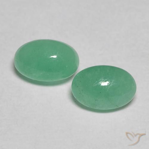 0.61ctw Naturale Verde Menta Intenso Smeraldo, Ovale, Traslucido