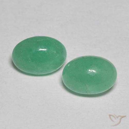 Gemme di Smeraldo Verde chiaro medio naturale da 0.95 ct, Ovale, Traslucido