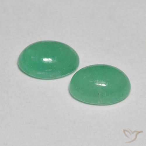 Gemme di Smeraldo Verde chiaro medio naturale da 0.95 ct, Ovale, Traslucido