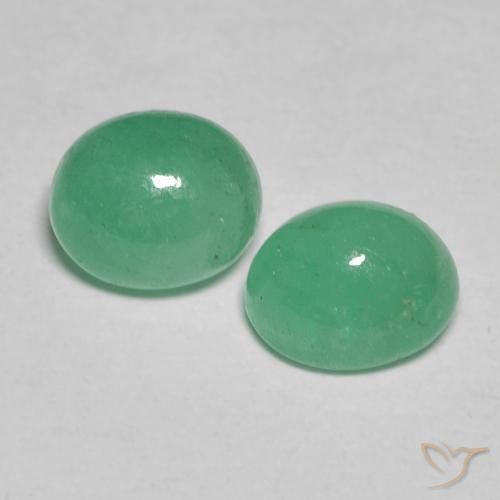 Gemme di Smeraldo Verde chiaro medio naturale da 1.58 ct, Ovale, Traslucido