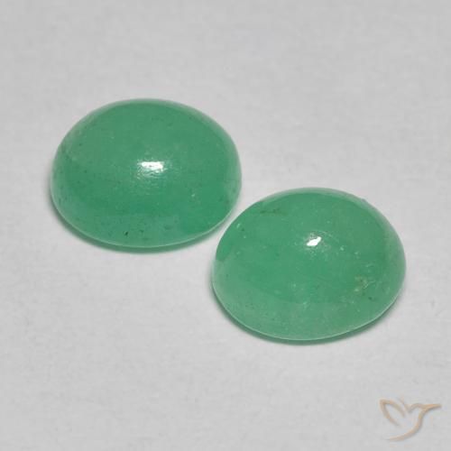 Gemme di Smeraldo Verde chiaro medio naturale da 1.58 ct, Ovale, Traslucido