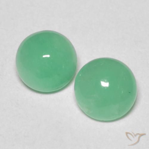 0.85ctw Naturale verde felce Smeraldo, Rotondo, Traslucido