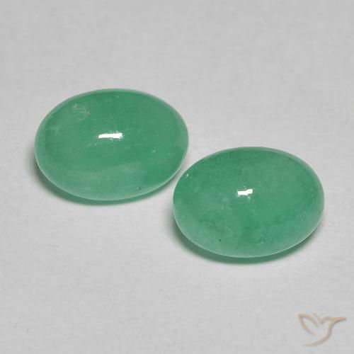 1.64ctw Naturale Verde chiaro medio Smeraldo, Ovale, Traslucido