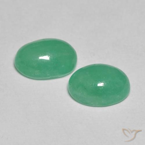 Gemme di Smeraldo Verde chiaro medio naturale da 1.64 ct, Ovale, Traslucido