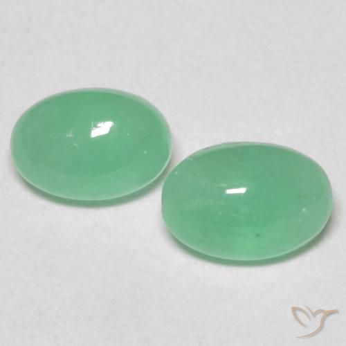 0.78ctw Naturale Verde medio Smeraldo, Ovale, Traslucido