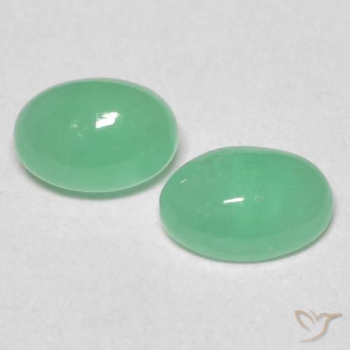 Gemme di Smeraldo Verde medio naturale da 0.78 ct, Ovale, Traslucido