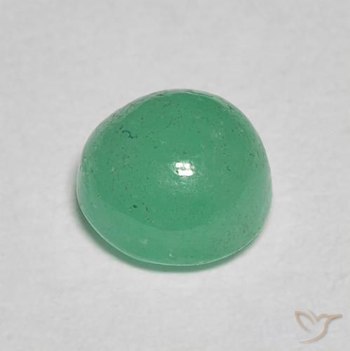 Smeraldo Verde medio naturale da 0.86 ct, Rotondo, Traslucido