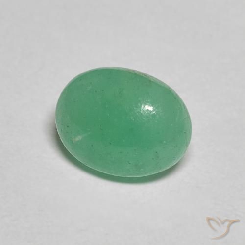 Smeraldo Verde chiaro naturale da 1.12 ct, Ovale, Traslucido