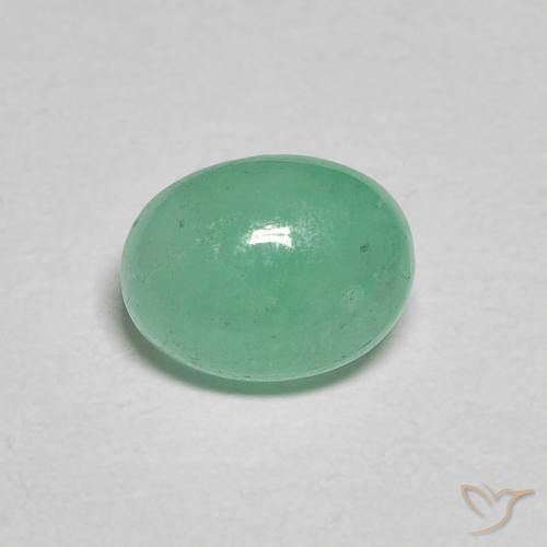 Smeraldo verde felce naturale da 0.91 ct, Ovale, Traslucido