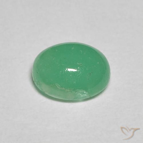 Smeraldo Verde medio naturale da 1.04 ct, Ovale, Traslucido