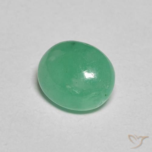 Smeraldo Verde Basilico Chiaro naturale da 1.11 ct, Ovale, Traslucido