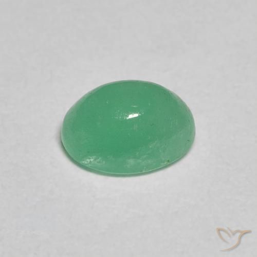 Smeraldo verde felce naturale da 0.66 ct, Ovale, Traslucido