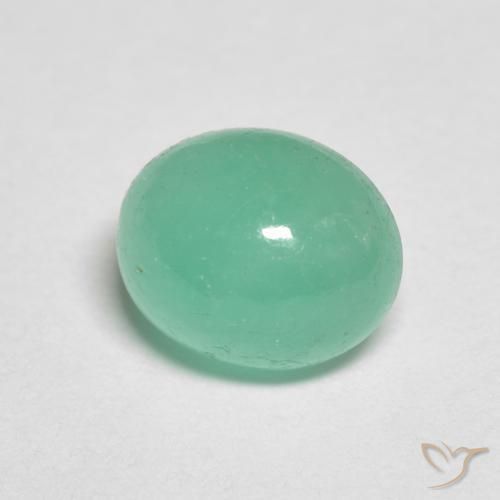 Smeraldo Verde chiaro naturale da 1.41 ct, Ovale, Traslucido