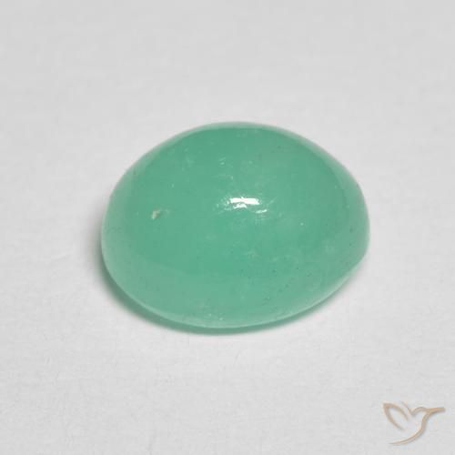 Smeraldo Verde chiaro naturale da 1.41 ct, Ovale, Traslucido