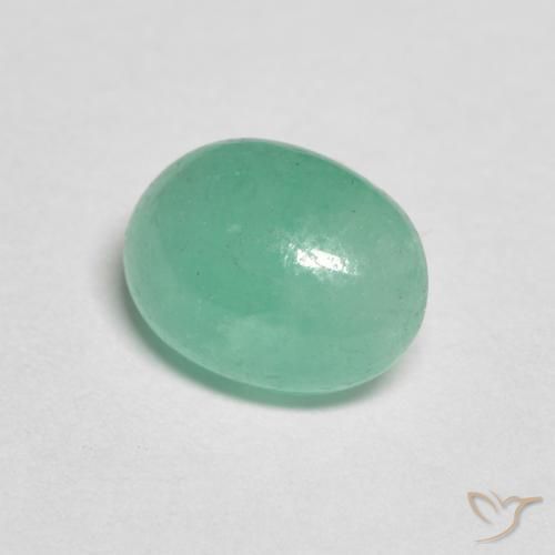 Smeraldo Verde Menta Intenso naturale da 1.02 ct, Ovale, Traslucido