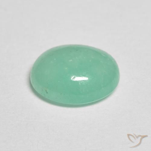 Smeraldo verde felce naturale da 1.05 ct, Ovale, Traslucido