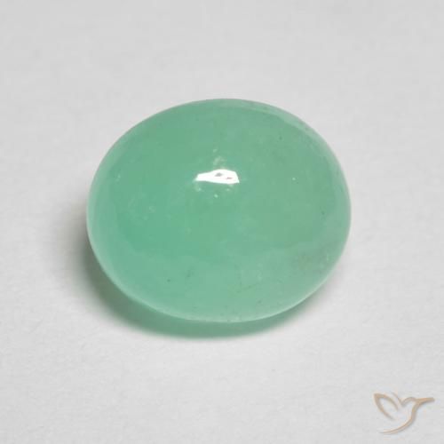 Smeraldo verde felce naturale da 1.40 ct, Ovale, Traslucido