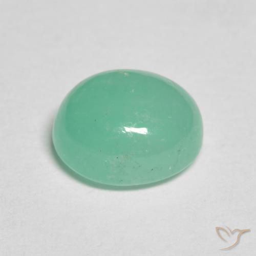 Smeraldo verde felce naturale da 1.40 ct, Ovale, Traslucido