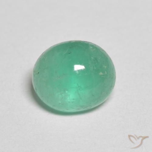 1.07ct Naturale verde felce Smeraldo, Ovale, Traslucido