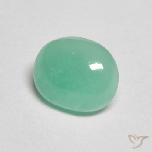 Smeraldo Verde Menta Intenso naturale da 1.12 ct, Ovale, Traslucido