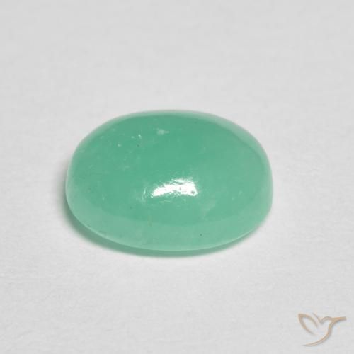 Smeraldo Verde Menta Intenso naturale da 1.12 ct, Ovale, Traslucido