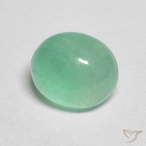 Smeraldo Verde Pistacchio naturale da 0.88 ct, Ovale, Traslucido