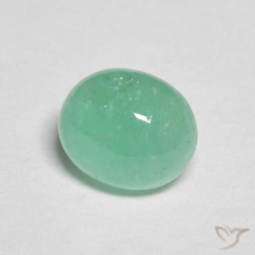 Smeraldo Verde Pistacchio naturale da 0.61 ct, Ovale, Traslucido