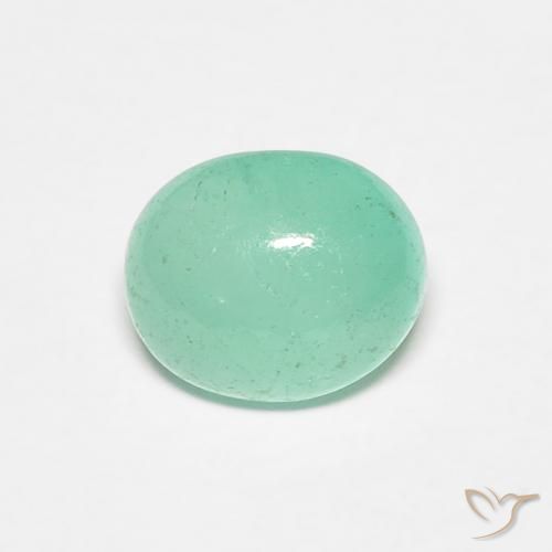 0.90ct Naturale Verde chiaro Smeraldo, Ovale, Traslucido
