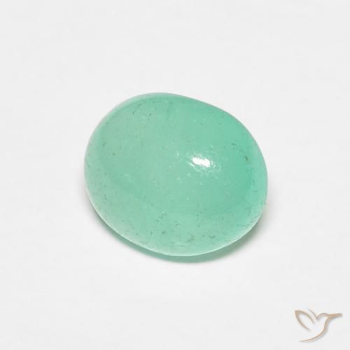 Smeraldo Verde chiaro naturale da 0.90 ct, Ovale, Traslucido
