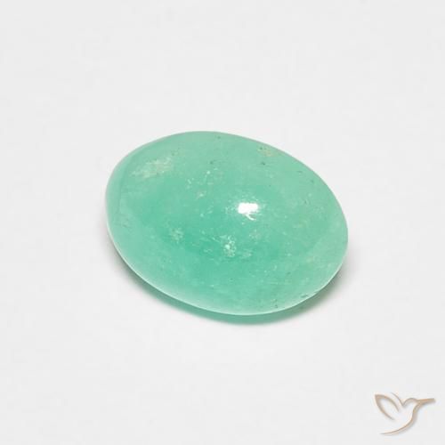 0.75ct Naturale Verde chiaro Smeraldo, Ovale, Traslucido