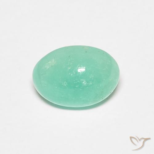 Smeraldo Verde chiaro naturale da 0.75 ct, Ovale, Traslucido