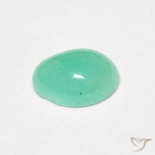 Smeraldo Verde chiaro naturale da 0.75 ct, Ovale, Traslucido