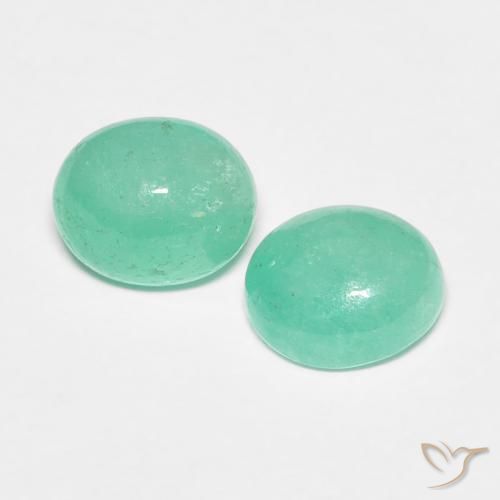 Gemme di Smeraldo Verde chiaro naturale da 1.49 ct, Ovale, Traslucido