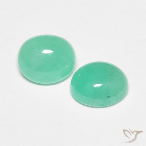 Gemme di Smeraldo Verde chiaro naturale da 1.29 ct, Ovale, Traslucido