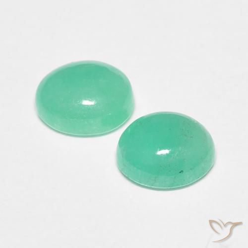 Gemme di Smeraldo Verde chiaro naturale da 1.29 ct, Ovale, Traslucido
