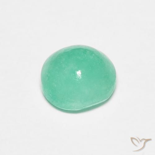 Smeraldo Verde chiaro naturale da 0.95 ct, Rotondo, Traslucido