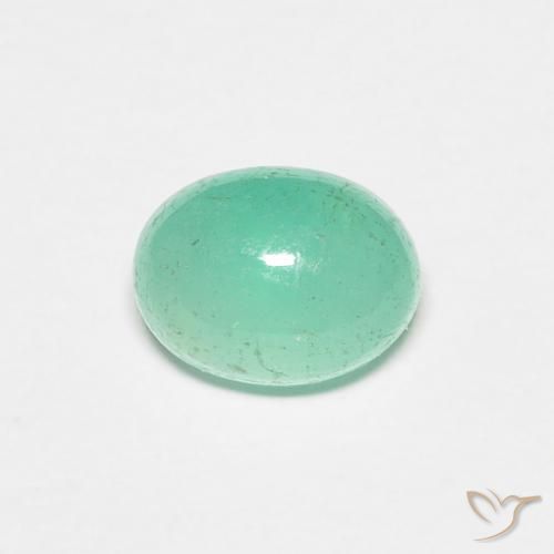 Smeraldo Verde chiaro naturale da 0.91 ct, Ovale, Traslucido
