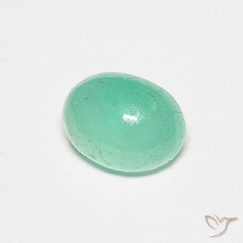 Smeraldo Verde chiaro naturale da 0.91 ct, Ovale, Traslucido