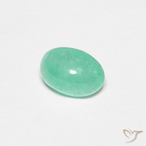 Smeraldo Verde Pistacchio naturale da 0.44 ct, Ovale, Traslucido