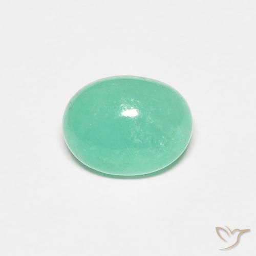 Smeraldo Verde chiaro naturale da 1.12 ct, Ovale, Traslucido
