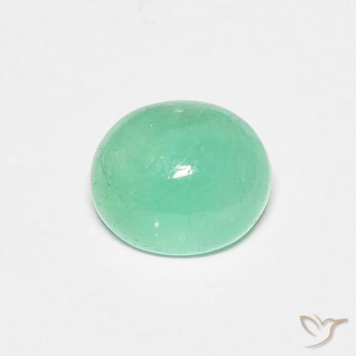 0.77ct Naturale Verde brillante Smeraldo, Ovale, Traslucido