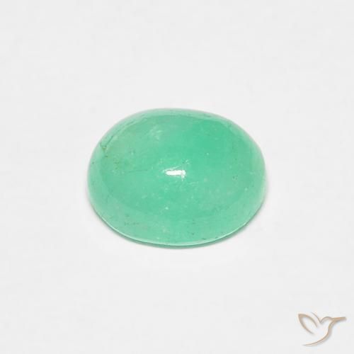 Smeraldo Verde brillante naturale da 0.77 ct, Ovale, Traslucido