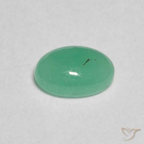 Smeraldo Verde elettrico naturale da 0.29 ct, Ovale, Traslucido