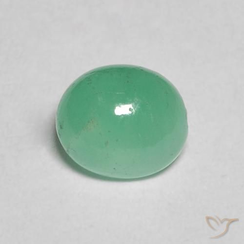 0.91ct Naturale Verde Menta Intenso Smeraldo, Ovale, Traslucido