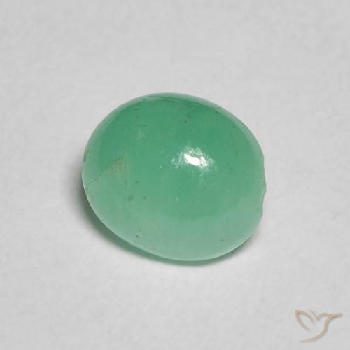 Smeraldo Verde Menta Intenso naturale da 0.91 ct, Ovale, Traslucido