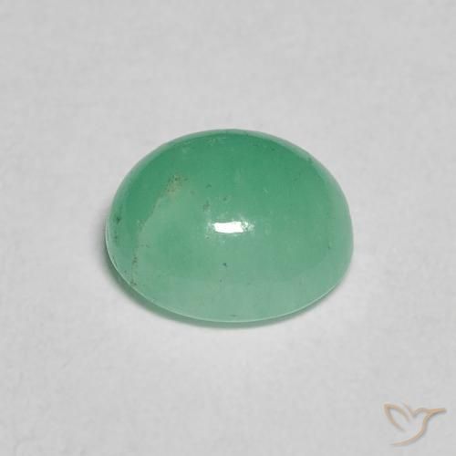 Smeraldo Verde Menta Intenso naturale da 0.91 ct, Ovale, Traslucido